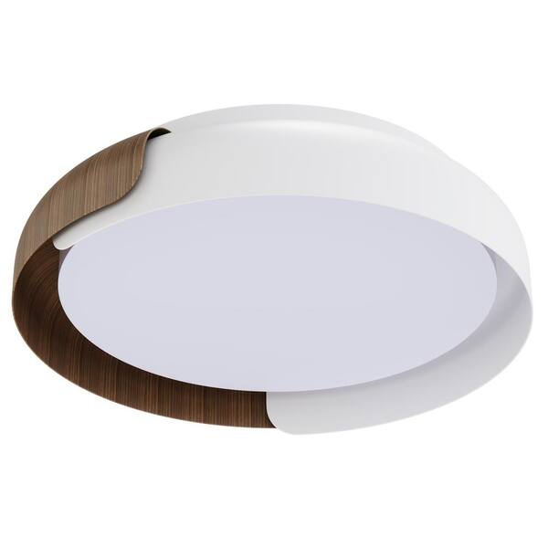 aiwen 18.1 in. 30-Watt Modern White Integrated LED Flush Mount Minimalist Close to Ceiling Lighting Fixture