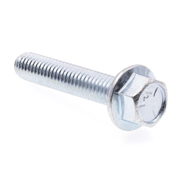 Prime-Line 3/8 in.-16 x 2 in. Zinc Plated Case Hardened Steel Serrated Flange Bolts (25-Pack)