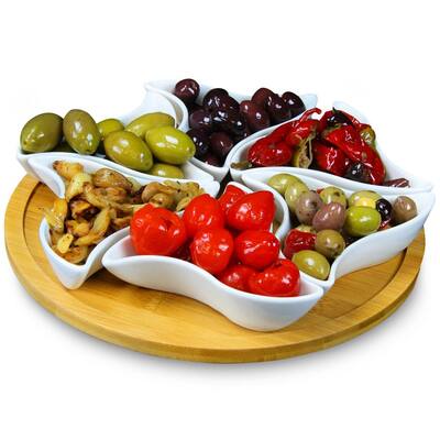 Modern Lazy Susan Appetizer and Condiment Server