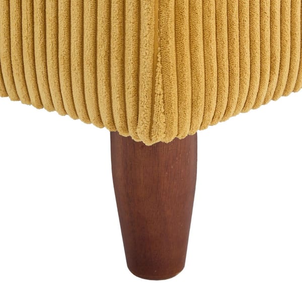 Uixe Modern Orange Corduroy Fabric Right Arm Facing