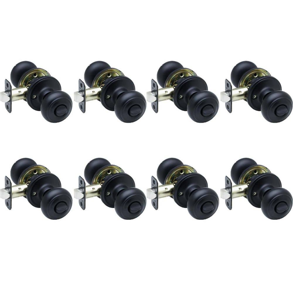 Colonial Black Privacy Door Knob (8-Pack) price history on PriceWatchPro