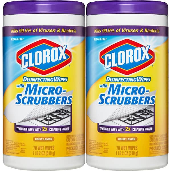 Clorox 70- Count Citrus Blend Scent Bleach Free Disinfecting Wipes with Micro-Scrubbers (2-Pack)