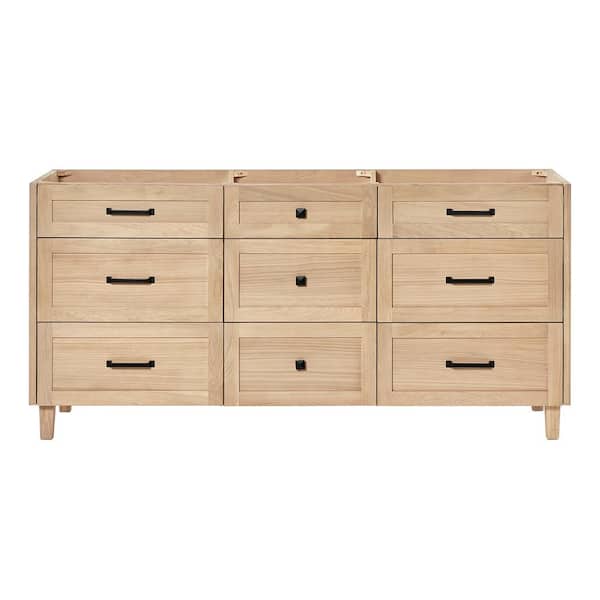 ARIEL Monroe 72 in. W x 21.5 in. D x 34.5 in. H Bath Vanity Cabinet without Top in Oak