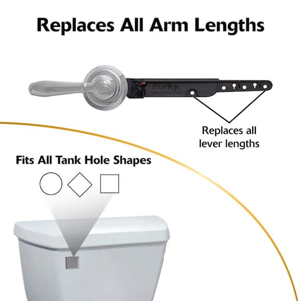Korky StrongArm Universal Toilet Flush Handle Faucet Style, Chrome 6051BP -  The Home Depot