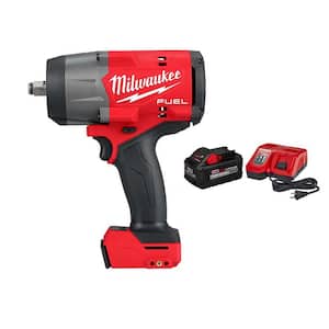 M18 FUEL 18V Lithium-Ion Brushless Cordless 1/2 in. Impact Wrench with Friction Ring with 8.0 Ah Battery & Charger