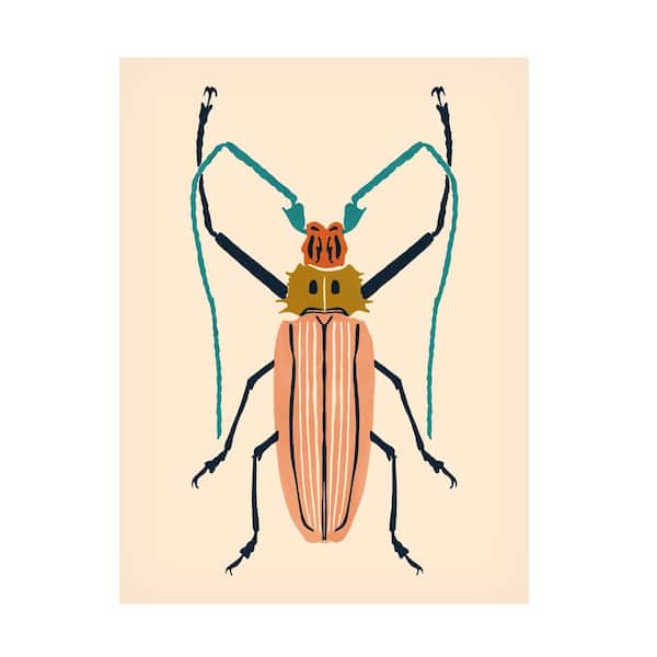 Trademark Fine Art "Beetle Bug IV" by Victoria Barnes Hidden Frame Art Print 47 in. x 35 in.