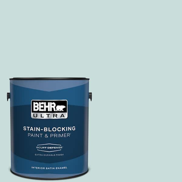 BEHR ULTRA 1 gal. #S440-1 Sunken Pool Extra Durable Satin Enamel Interior Paint & Primer