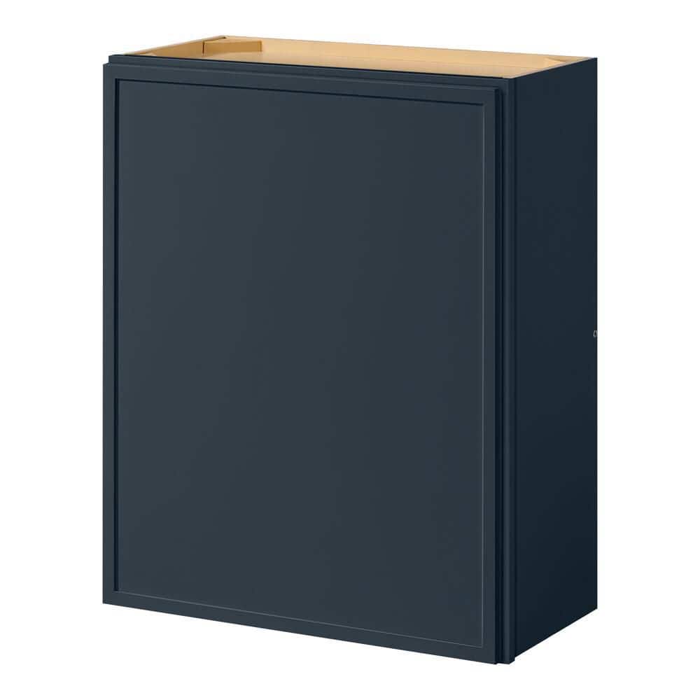 Leyton 24 in. W x 12 in. D x 30 in. H Ready to Assemble Plywood Slim Shaker Wall Kitchen Cabinet in Ink Blue price history on PriceWatchPro
