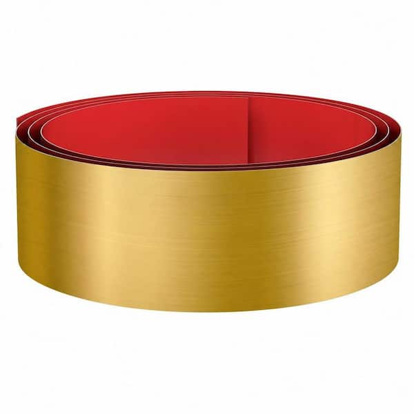 102-in W x 6-in D x 0.1-in H in Gold Toe Kick, Baseboard Plate, Self Adhesive Kickplate for Cabinet, Cupboard