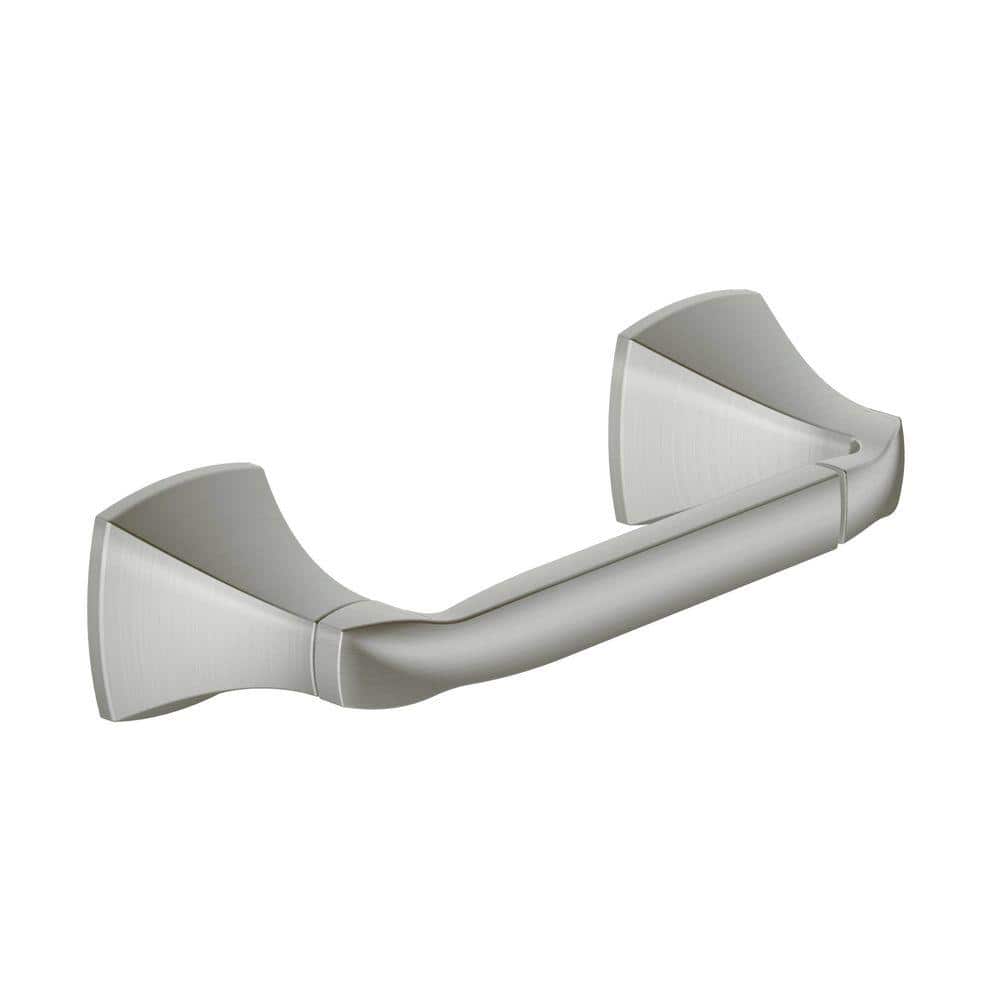 MOEN Voss Pivoting Double Post Toilet Paper Holder in Brushed Nickel -  YB5108BN