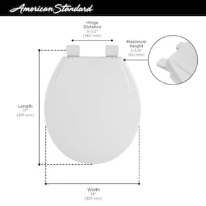 Champion Slow-Close Round Closed Front Toilet Seat in White