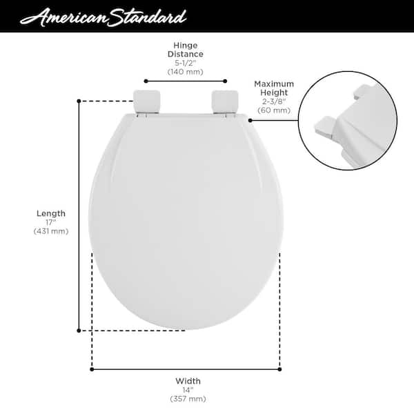 Champion Slow-Close Round Closed Front Toilet Seat in White