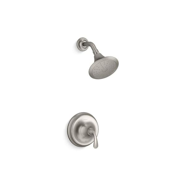 Forte 1-Handle Wall Mount Shower trim in Vibrant Brushed Nickel (Valve Not Included)