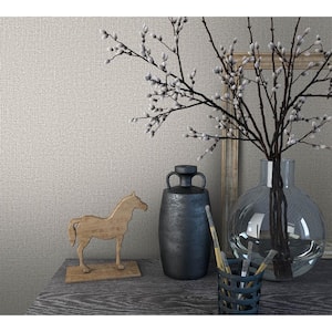 Kumano Collection Brown Textured Weave Matte Finish Non-Pasted Vinyl on Non-Woven Wallpaper Roll