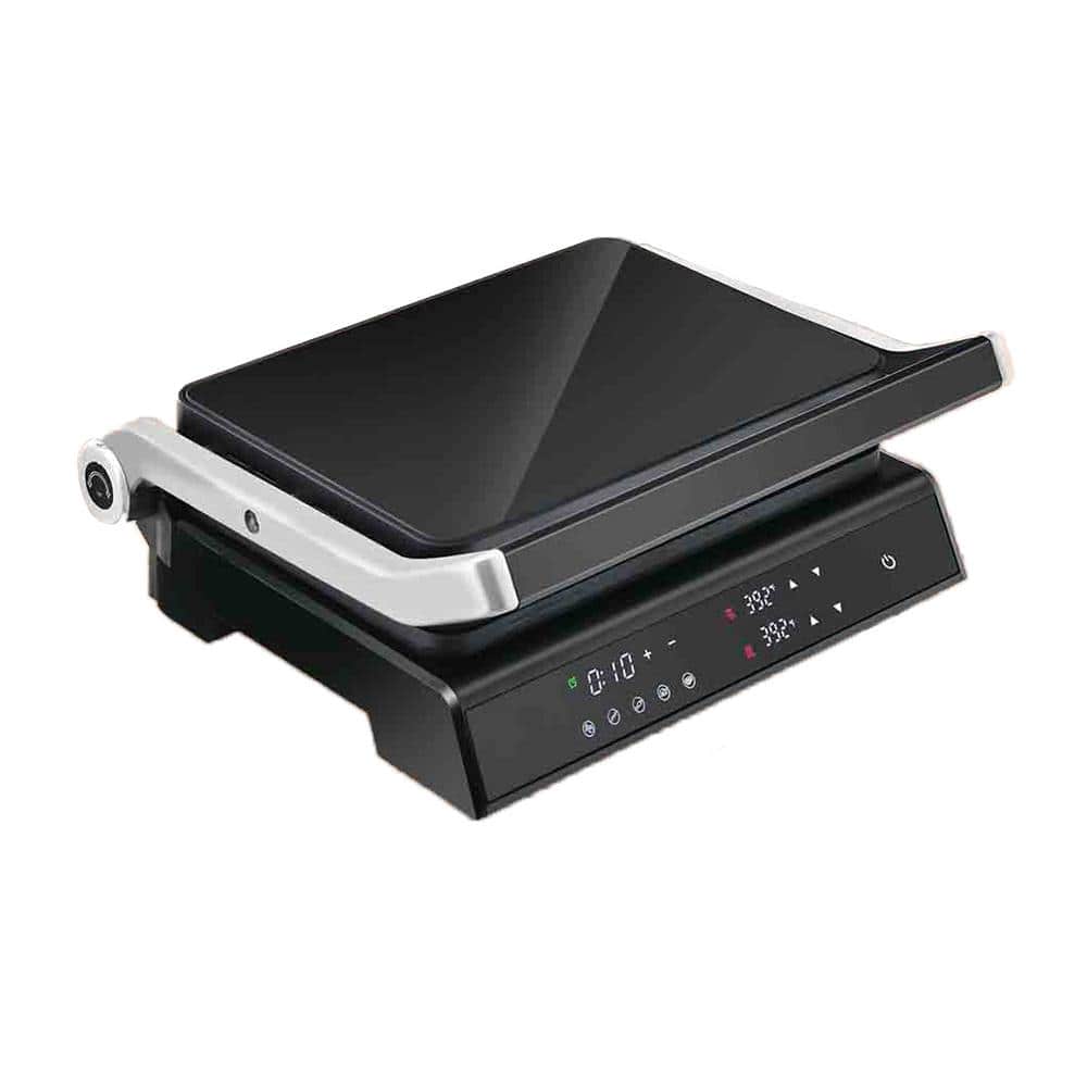 14 in. Black Electric Griddle 1200-Watt 3-in-1 Indoor Electric Panini Press