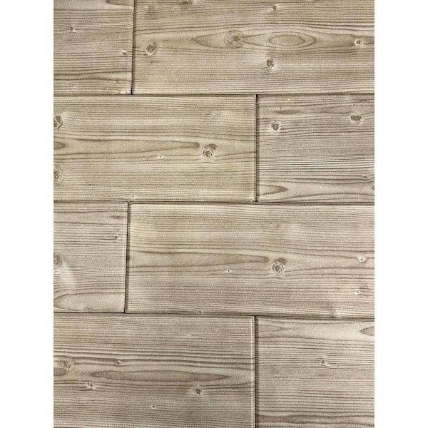 A La Maison Ceilings Rustic Beige 0.5 ft. x 3 ft. Glue up Foam Wood Ceiling Tiles Planks (78 sq. ft./case)