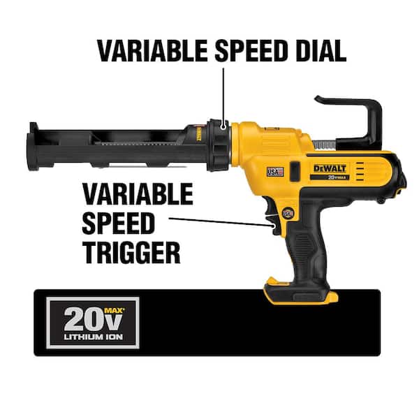 DEWALT 20V MAX Cordless 29 oz / 600 ml Adhesive Gun (Tool Only) DCE570B -  The Home Depot