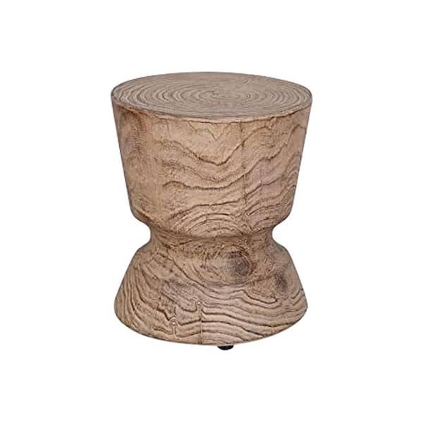 Amucolo 14.6 in. Concrete Stone Outdoor Side Table