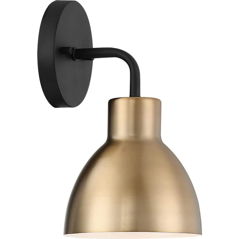 Florian Black Stainless Steel 1-Light Dimmable Vanity Sconce