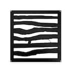 11 in. x 11 in. Black Cast Aluminum Branch Style Insert for Wooden Gate or Fence