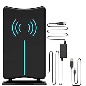 580 Miles Long Range Reception Amplified UHF 4K 1080p Digital Indoor HD TV Antenna with Signal Amplifier and Booster