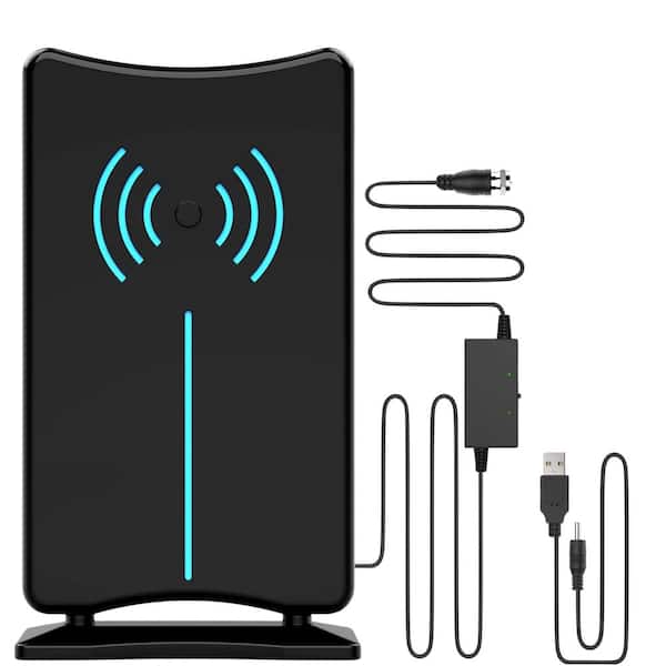 Lukyamzn 580 Miles Long Range Reception Amplified UHF 4K 1080p Digital Indoor HD TV Antenna with Signal Amplifier and Booster