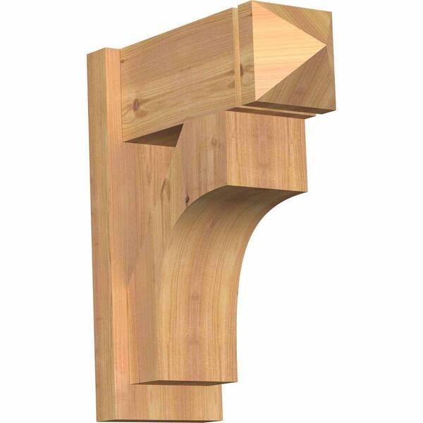 Ekena Millwork 8 in. x 22 in. x 18 in. Western Red Cedar Westlake Arts and Crafts Smooth Outlooker