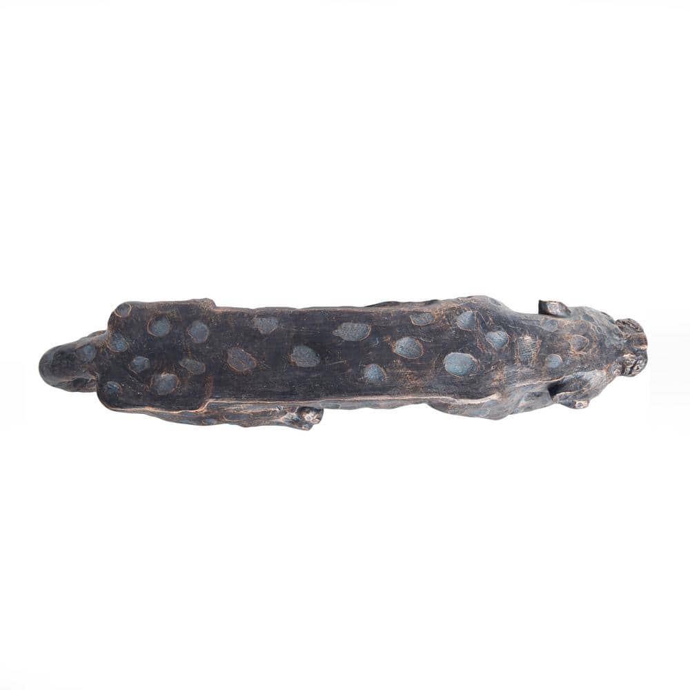 Antique Copper Lightweight Concrete Leopard Shaped Patio Bench