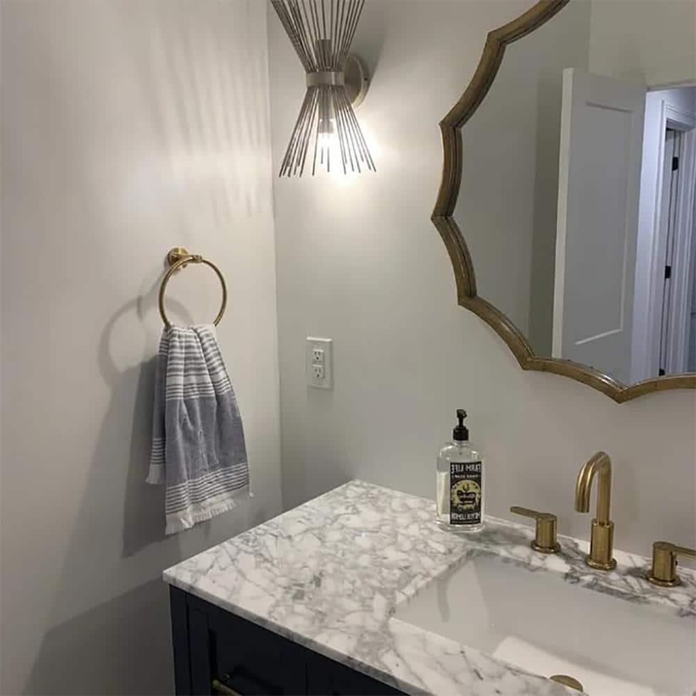 Brushed Gold Stainless Steel Wall Mounted Towel Ring Set