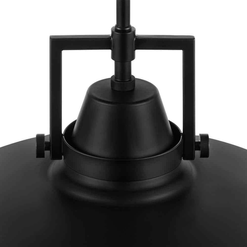 Wilhelm 16-inch Black Metal Dome Farmhouse Pendant Light