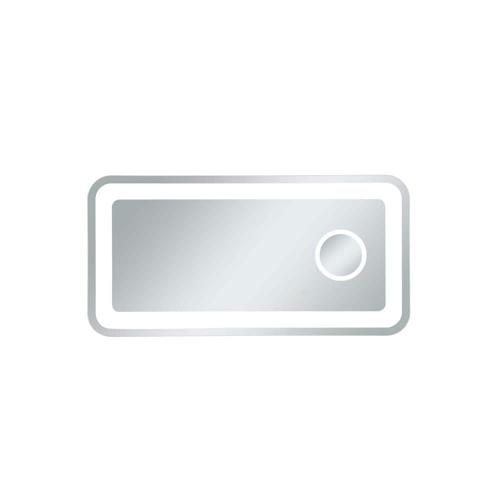 Timeless Home 40 in. W x 20 in. H Modern Rectangular Metal Framed Magnifyin