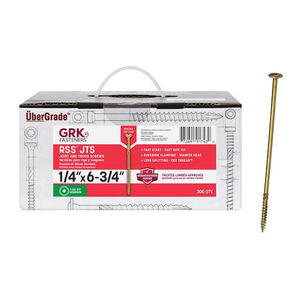 1/4 in. x 6-3/4 in. Star Drive Low Profile Washer Head Phoenix 305SS RSS Structural Alternative Lag Screws (300-Pack)