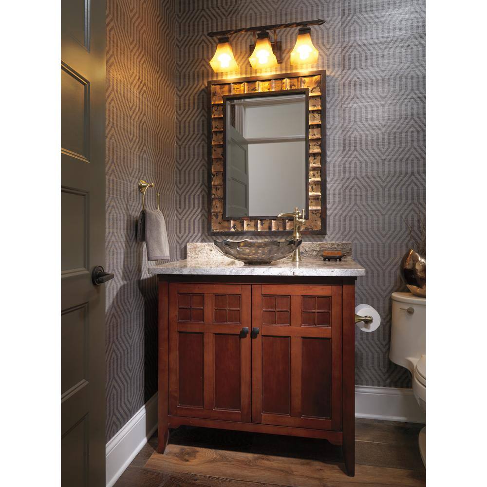 Elegant Single Hole Vessel Bathroom Faucet in Champagne Bronze