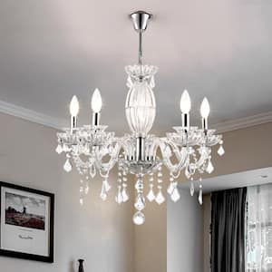 Atlanta 5 -Light Candle Style Traditional Chandelier with Crystal Accents