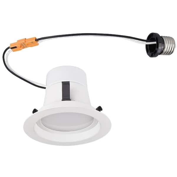 Westinghouse 4 in. 2700K Warm White Integrated LED Recessed Retrofit Smooth Baffle Trim