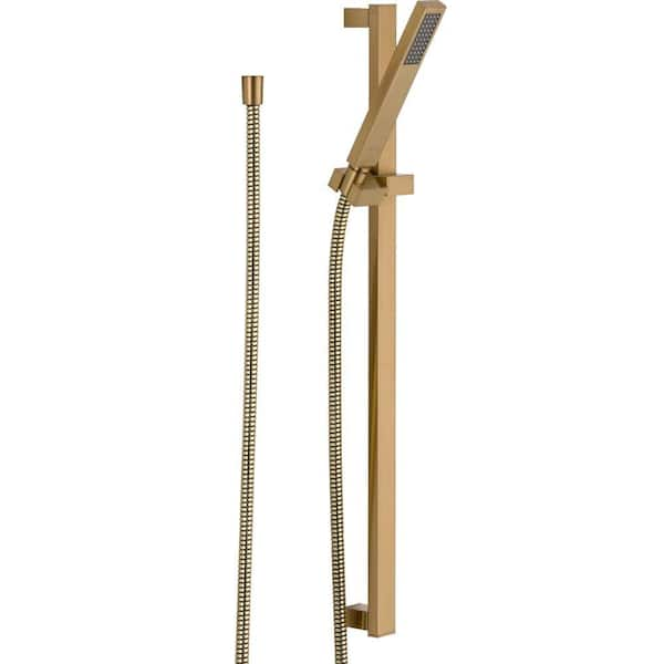 Delta Vero 1-Spray Patterns 1.75 GPM 1.38 in. Wall Mount Handheld Shower Head in Champagne Bronze