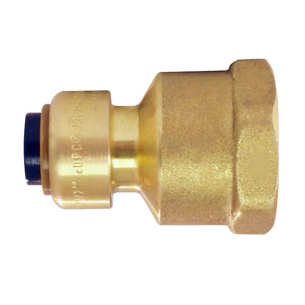 Tectite 1/4 in. (3/8 in. ) Brass Push-To-Connect x 1/2 in. Female Pipe Thread Reducing Adapter