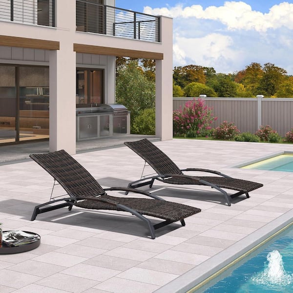 ITOPFOX Aluminum Frame 4-level adjustable Wicker Chase