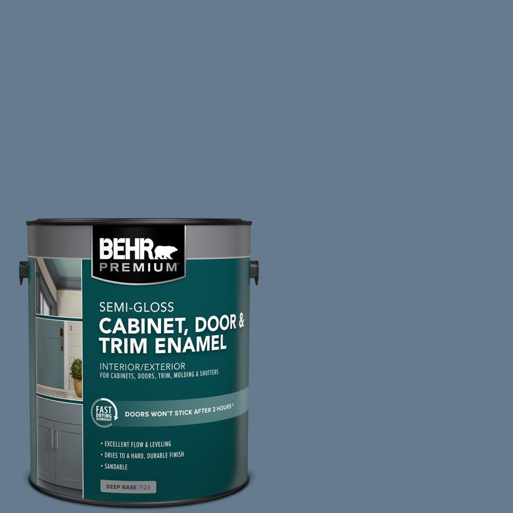 BEHR PREMIUM 1 gal. S5105 Skinny Jeans SemiGloss Enamel Interior/Exterior Door
