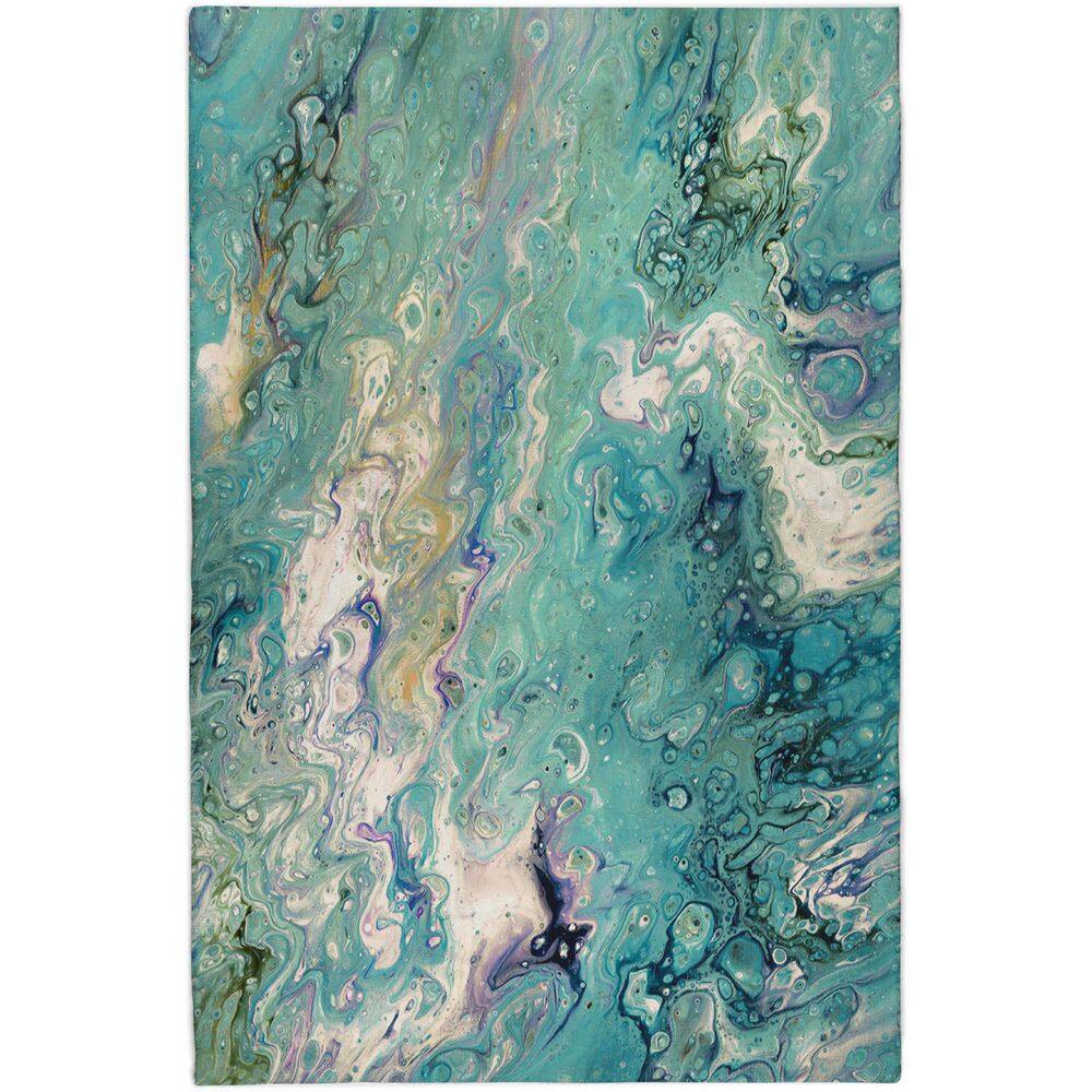 Dream Shag Premium Machine Washable Abstract ADS49 Seaglass 10 ft. x 14 ft. Area Rug price history on PriceWatchPro