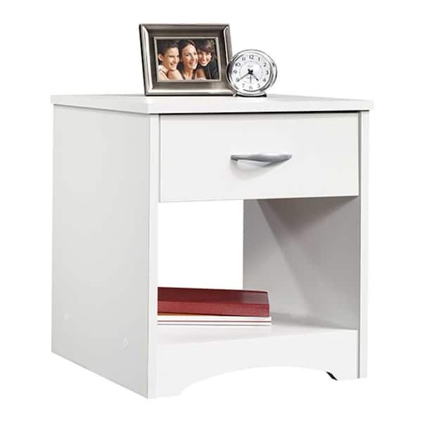 SAUDER Beginnings 1-Drawer Soft White Nightstand