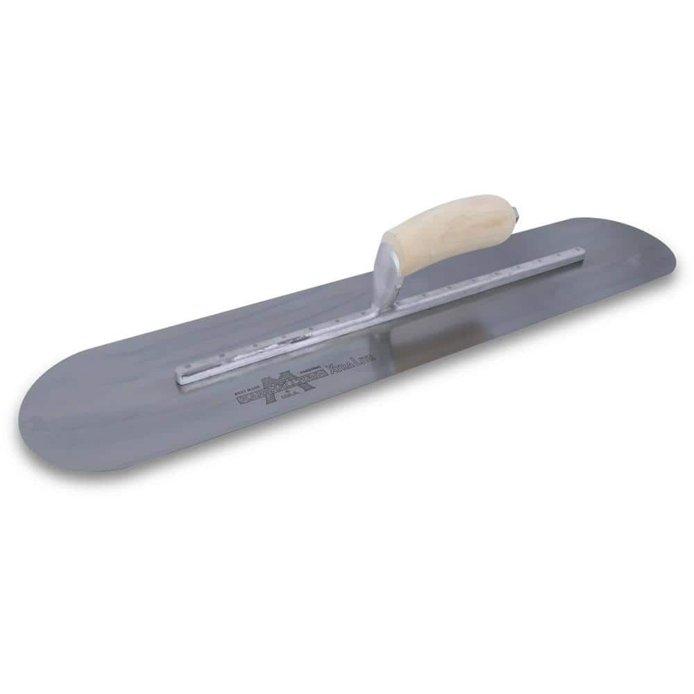 MARSHALLTOWN 20 in. x 5 in. Finishing Trl-Fully Rounded Curved Wood Handle Trowel