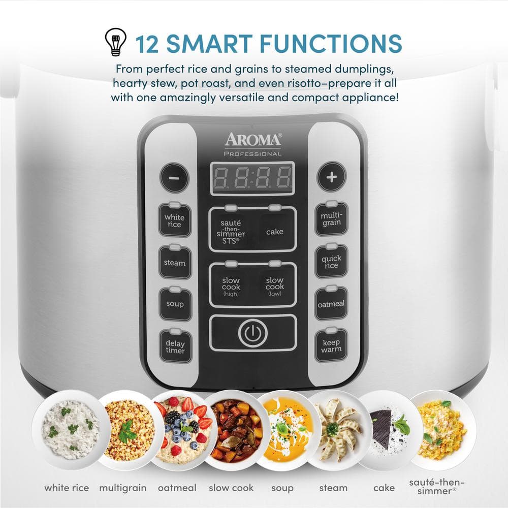 20-Cup Stainless Steel Digital Rice Cooker and Steamer