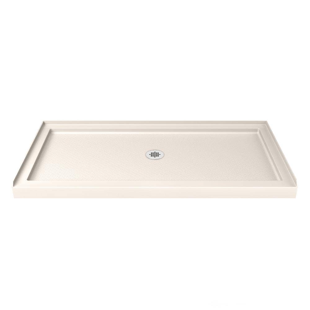SlimLine 48 in. x 34 in. Single Threshold Alcove Shower Pan Base in Biscuit with Center Drain price history on PriceWatchPro