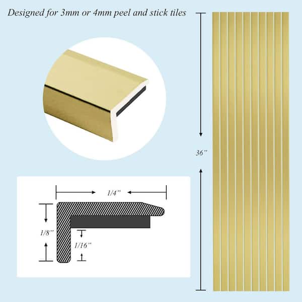 sunwings Shiny Gold 36 in. x 0.18 in. Aluminum Peel and Stick