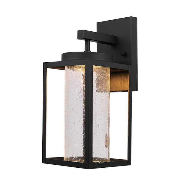 Globe Electric Capulet Black Modern Indoor/Outdoor Integrated LED 1-Light Wall Sconce