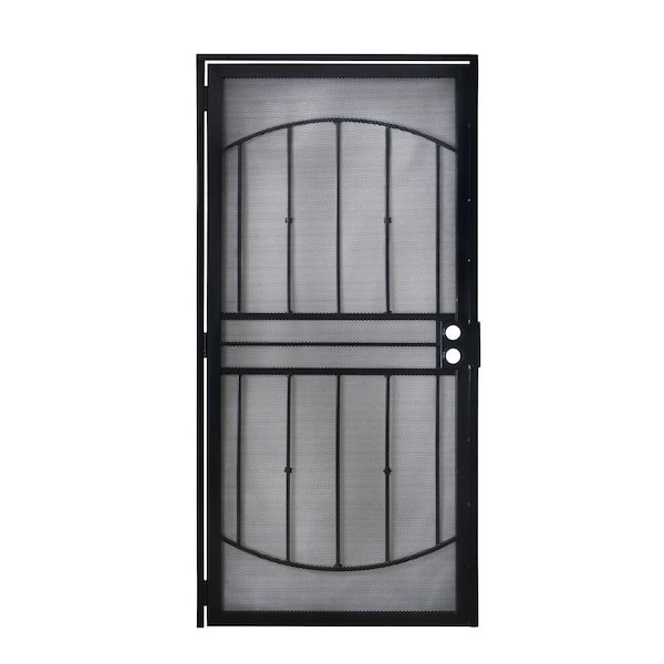Grisham 36 in. x 80 in. 805 Series Black Defender Security Door