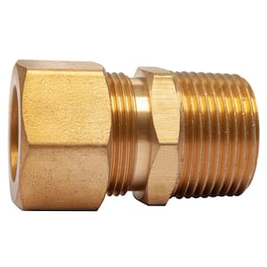 7/16 in. x 3/8 in. Female OD Compression Brass Reducing Coupling Fitting