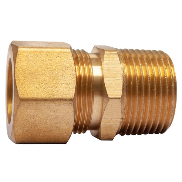 LTWFITTING 3/4 in. O.D. Comp x 3/4 in. MIP Brass Compression Adapter Fitting (5-Pack)