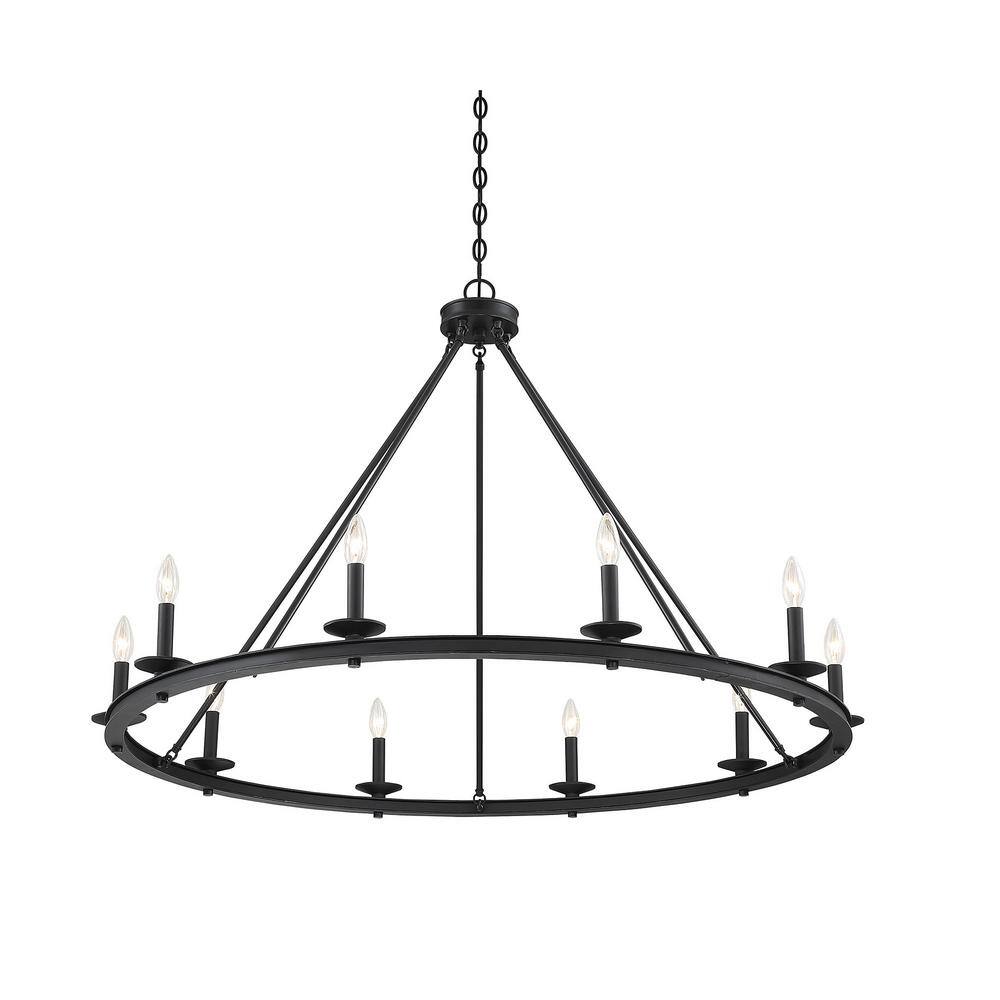 Middleton Matte Black 10-Light Metal Chandelier